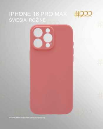 Iphone 16 Pro Max dėkliukas – Šviesiai Rožinė