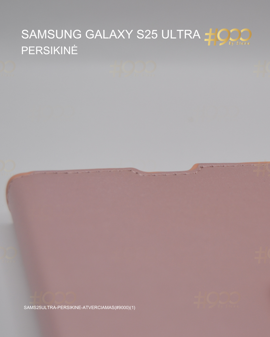 (17) penkiolikta deze Samsung Galaxy S25 Ultra atverčiamas dėklas – Persikinė