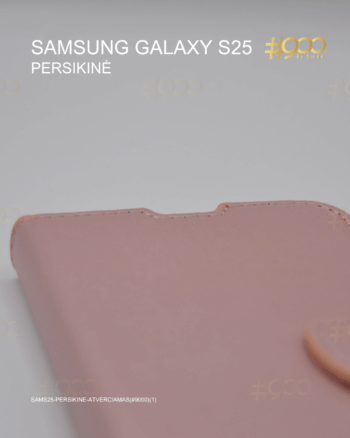 Samsung Galaxy S25 atverčiamas dėklas – Persikinė