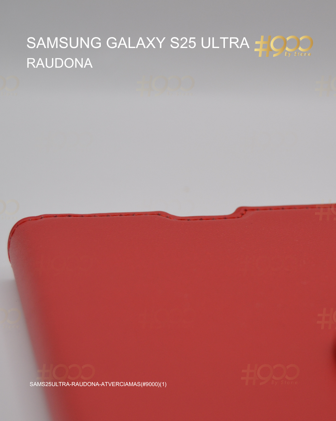 (21) penkiolikta deze Samsung Galaxy S25 Ultra atverčiamas dėklas – Raudona