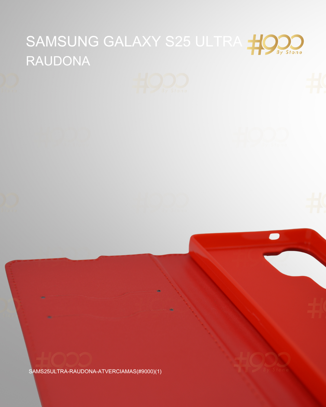 (24) penkiolikta deze Samsung Galaxy S25 Ultra atverčiamas dėklas – Raudona
