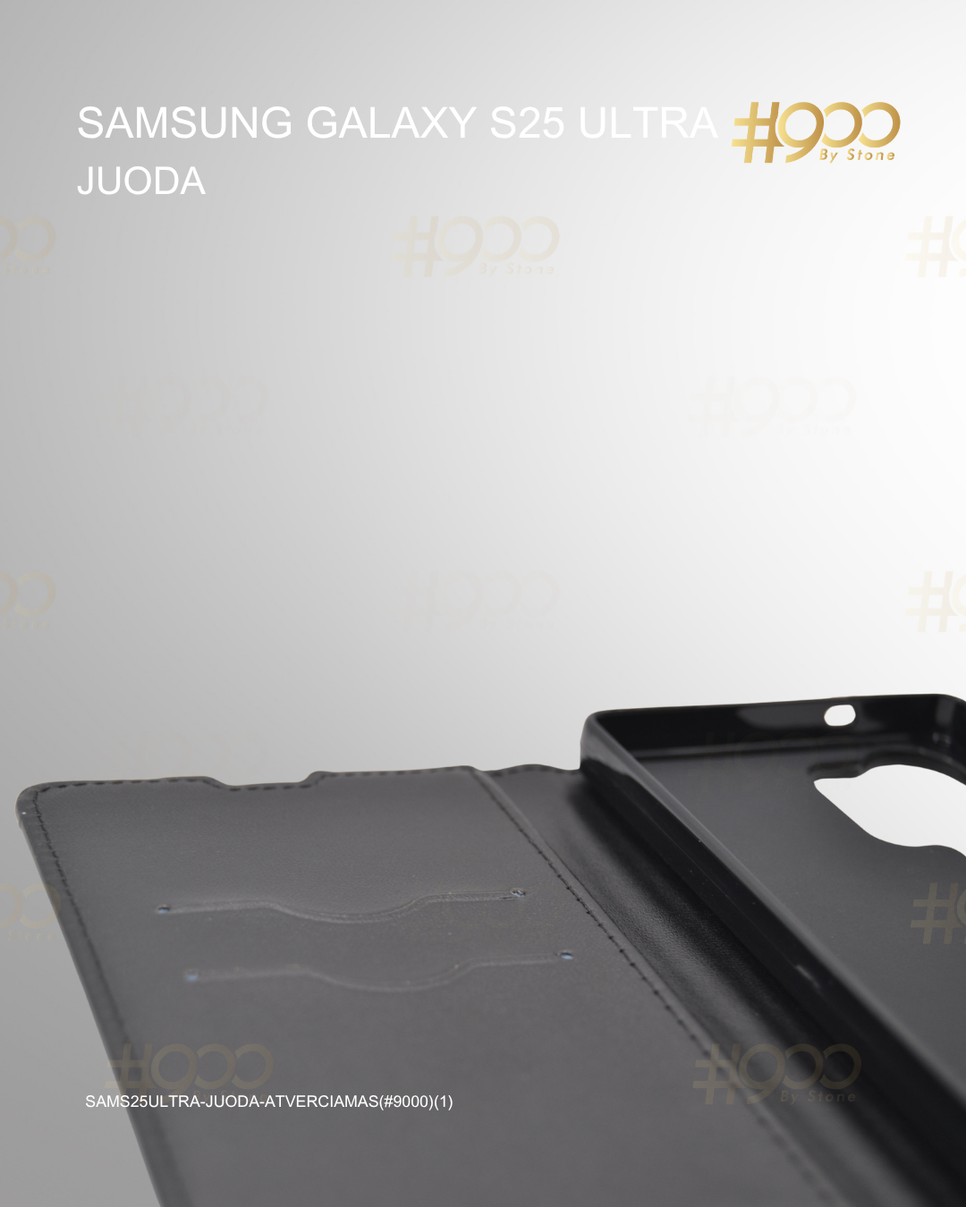 (4) penkiolikta deze Samsung Galaxy S25 Ultra atverčiamas dėklas – Juoda