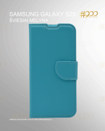 Samsung Galaxy S25 atverčiamas dėklas – Šviesiai Mėlyna