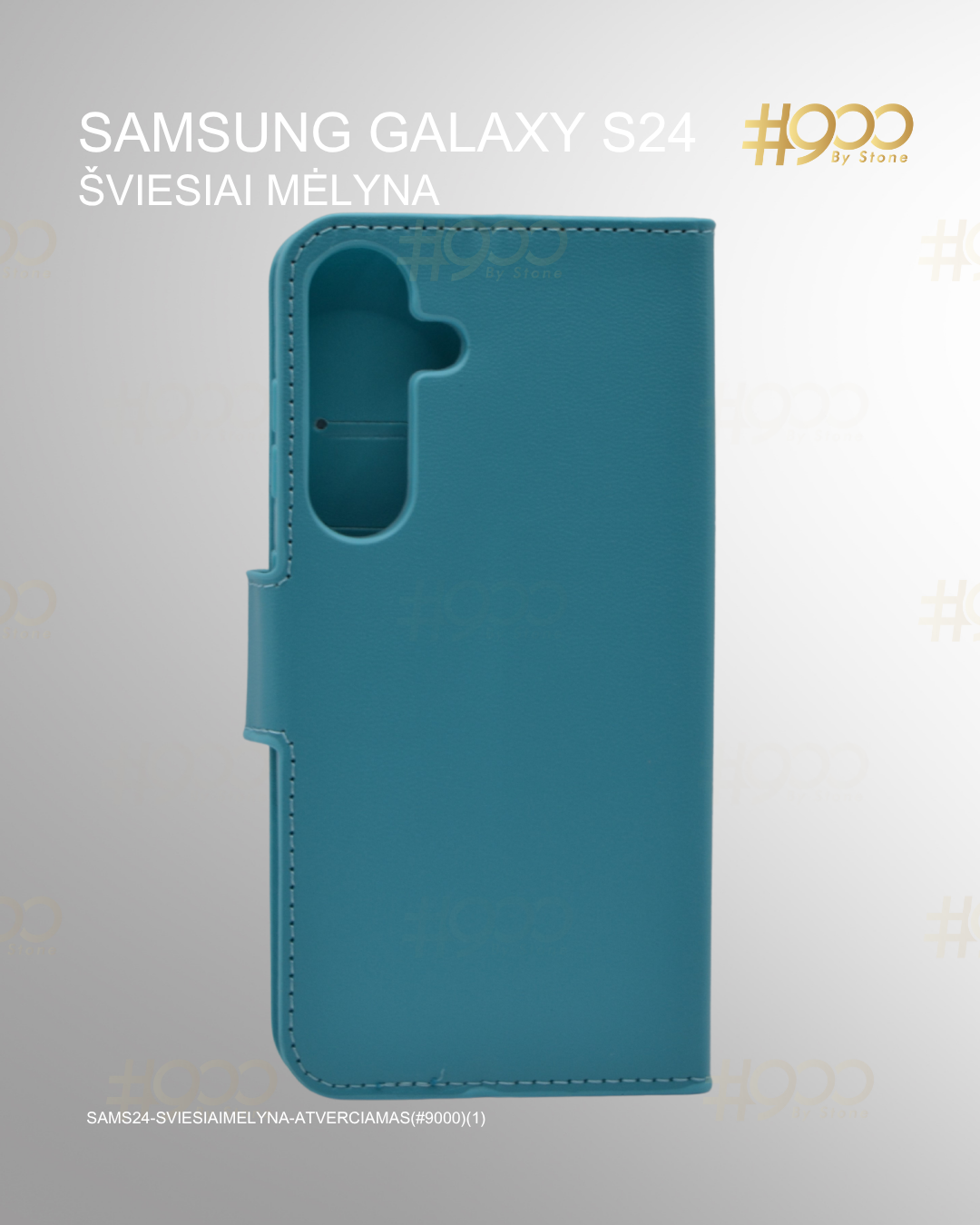 (44) trylikta deze Samsung Galaxy S24 atverčiamas dėklas – Šviesiai Mėlyna