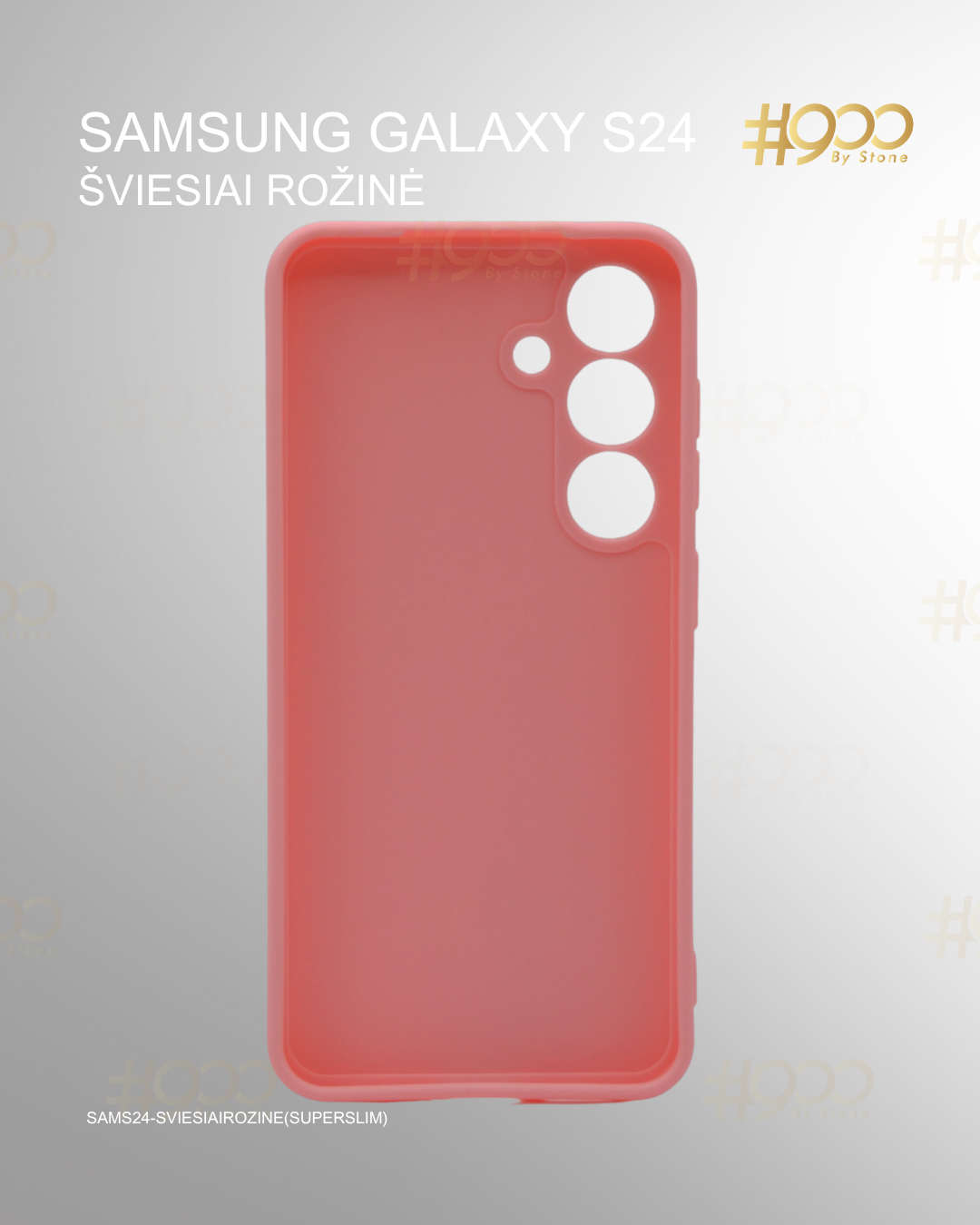(48) trylikta deze Samsung Galaxy S24 dėklas – Šviežiai Rožinė