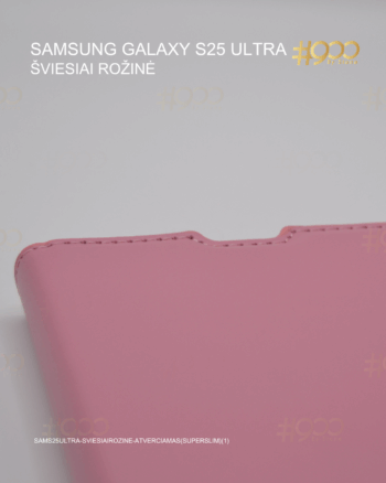 Samsung Galaxy S25 Ultra atverčiamas dėkliukas - Šviesiai Rožinė