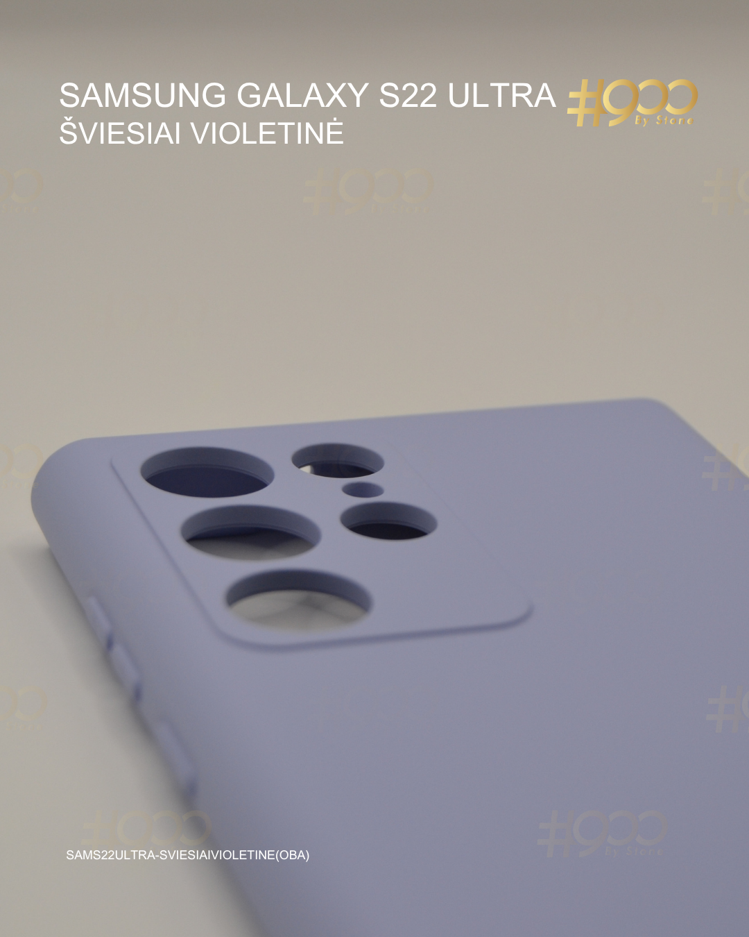 (26) septyniolikta deze Samsung Galaxy S22 Ultra dėklas – Šviesiai Violetinė