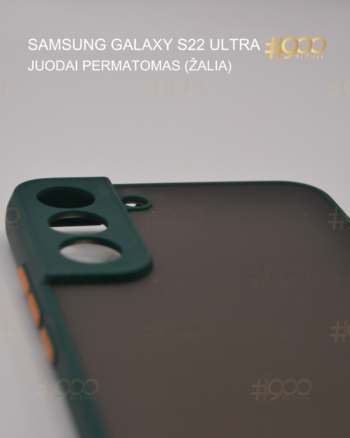 Samsung Galaxy S22 Ultra dėklas – Juodai Permatomas